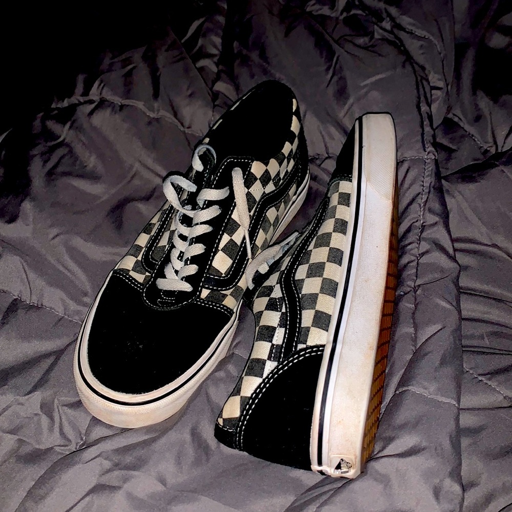 Mens checkered vans 8.5